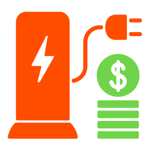 Icon of Fuel pump with dollar sign